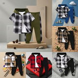 Boys Checkered Outfit – Trendig und bequem – Kinderbekleidungsset mit Karomuster