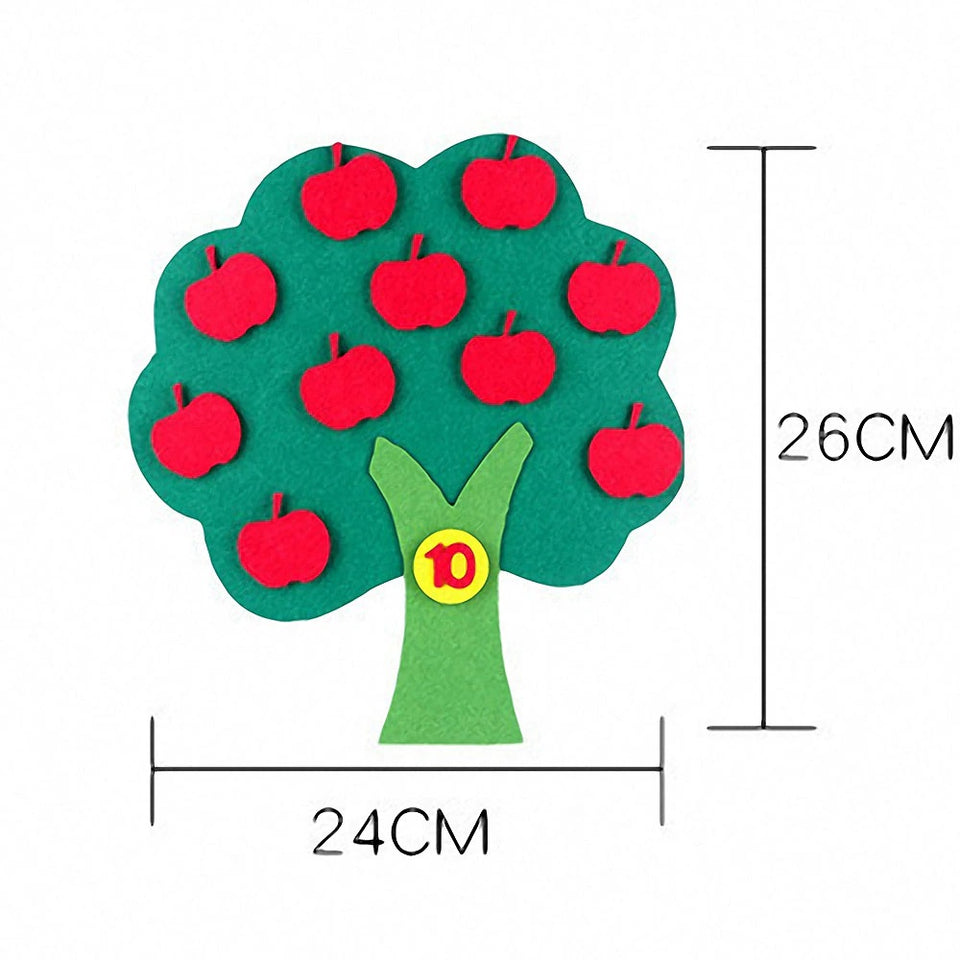 Felt Math Tree™ - Fruchtige Zahlenjagd - Mathebaum aus Filz