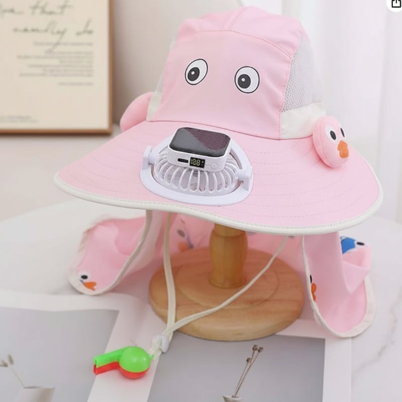 HappyShade – Sonnenschutz & Kühlung – Sommerhut für Kinder mit Ventilator