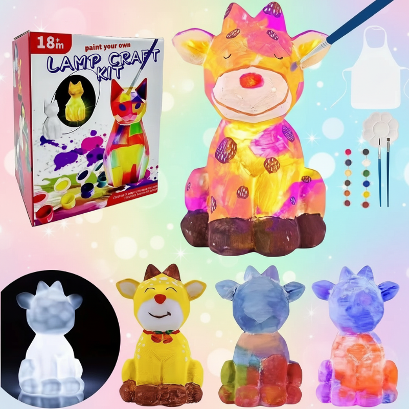 MiniCrafters – Kreativität & Lernen – DIY-Lampe „Tiere“-Malset