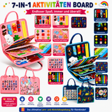 7-in-1 Busy Board – Motorik & Lernen – Aktivitäten-Tafel