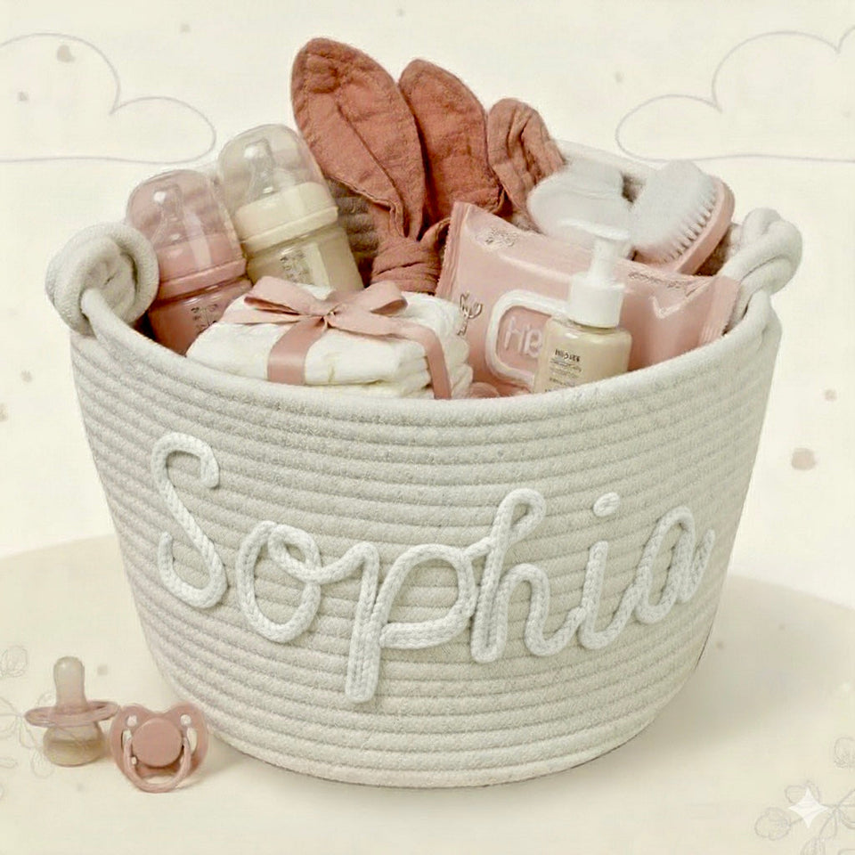 CuddleBasket – Hübsch & persönlich – personalisierter Windelkorb