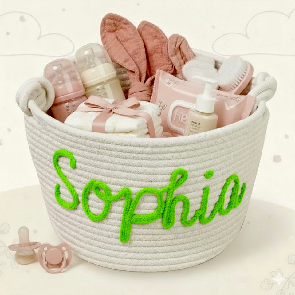 CuddleBasket – Hübsch & persönlich – personalisierter Windelkorb