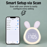 BunnyGlow – Niedlich & praktisch – Digitaler Kinderwecker mit Nachtlicht
