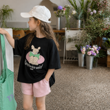 SunnyKids – Bequem & niedlich – Oversize-T-Shirt mit Cartoon-Aufdruck
