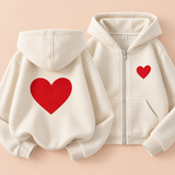 LittleLove – Zart & Lieb – Kinder-Hoodie mit Herzchenmuster