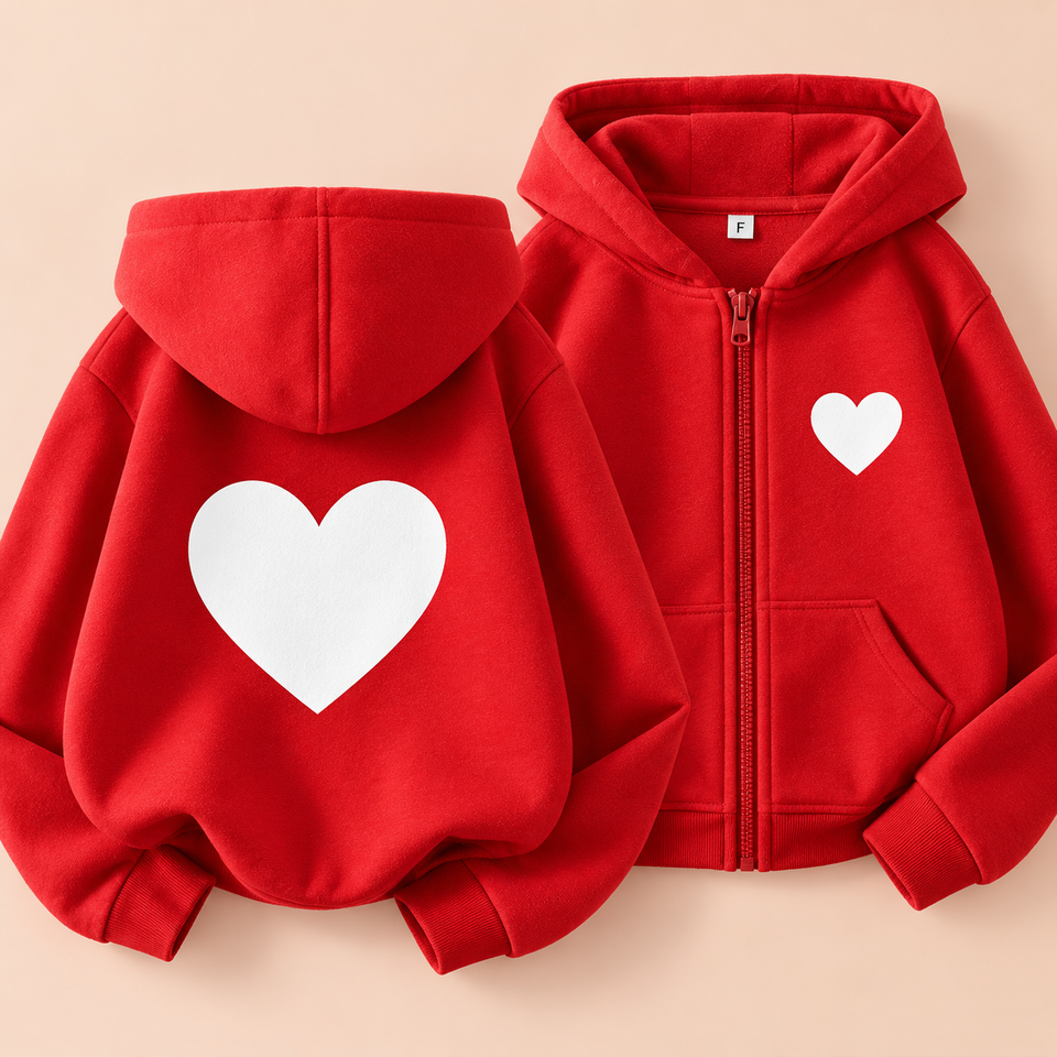 LittleLove – Zart & Lieb – Kinder-Hoodie mit Herzchenmuster