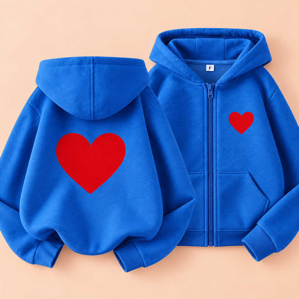LittleLove – Zart & Lieb – Kinder-Hoodie mit Herzchenmuster