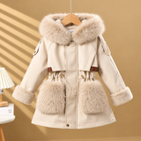 CozyParka – Warm & weich – Winterjacke für Mädchen mit Plüschkragen