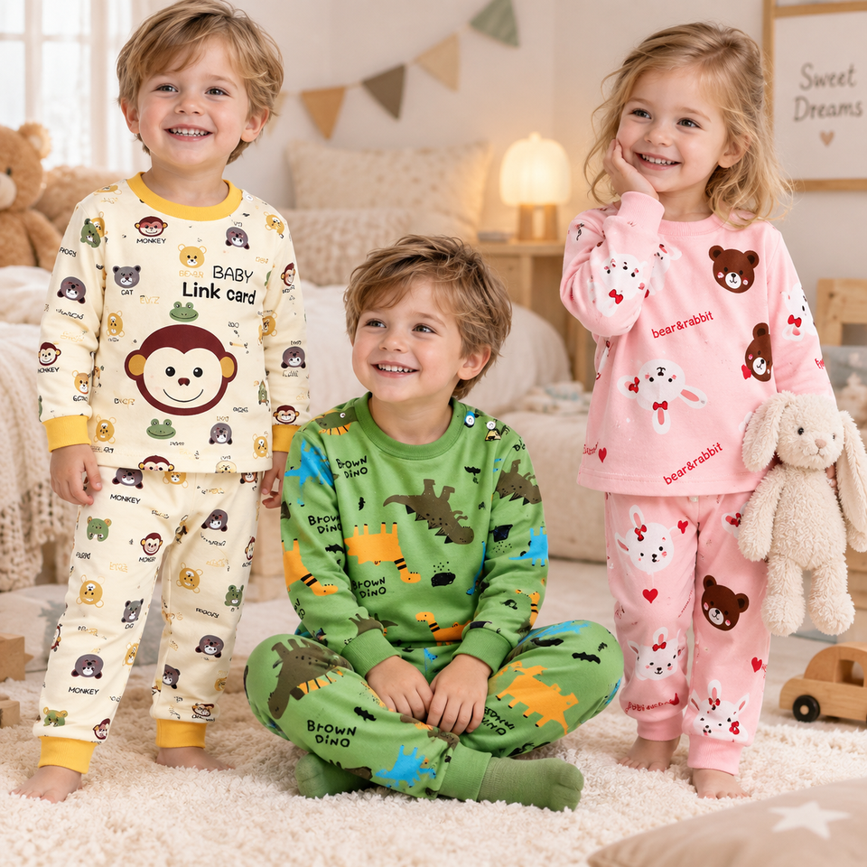 SleepBuddy – Weich & bequem – Kinder-Pyjama-Set mit langen Ärmeln
