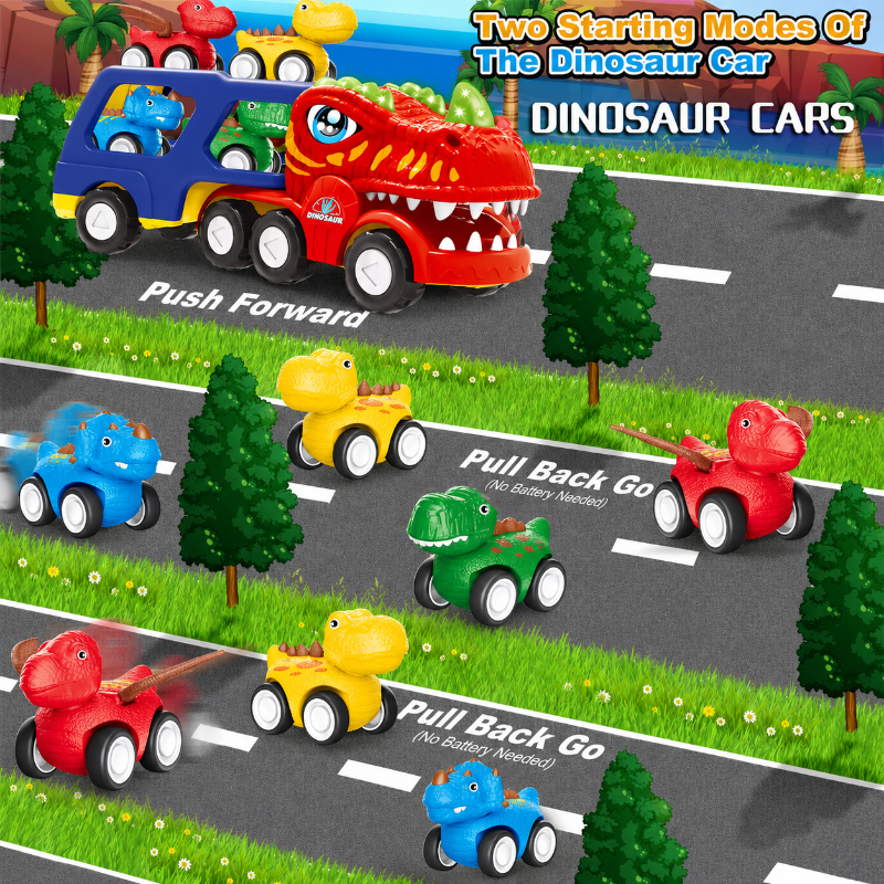 DinoDrive – Kreativ & abenteuerlich – 5-in-1-Lkw-Spielset