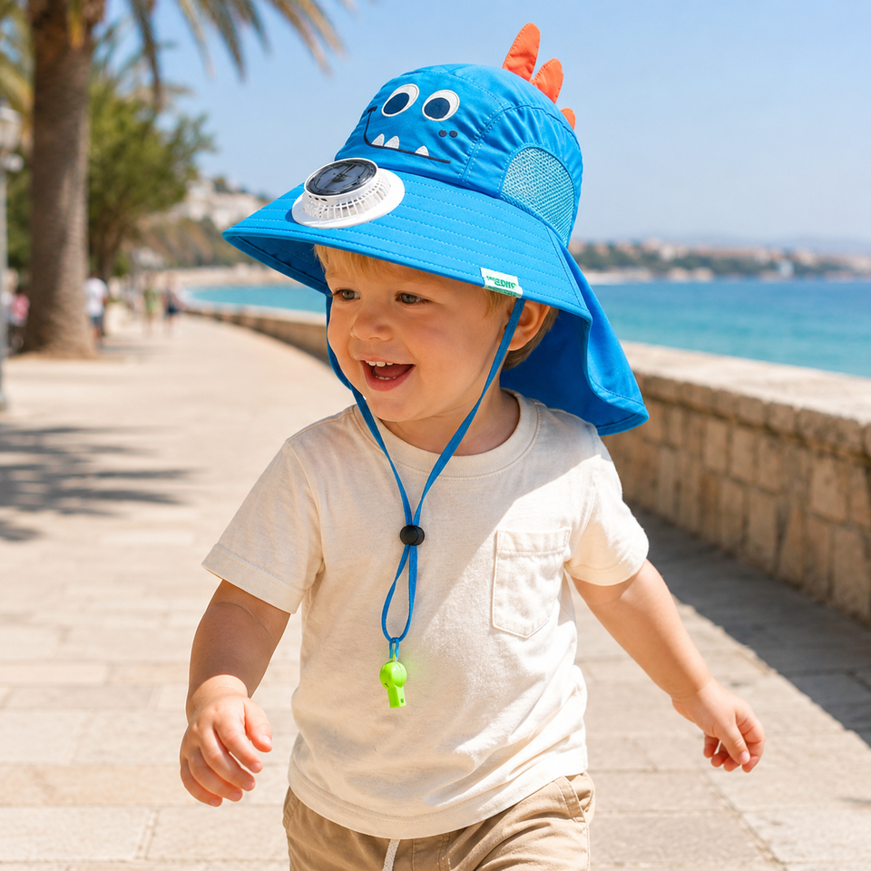 HappyShade – Sonnenschutz & Kühlung – Sommerhut für Kinder mit Ventilator