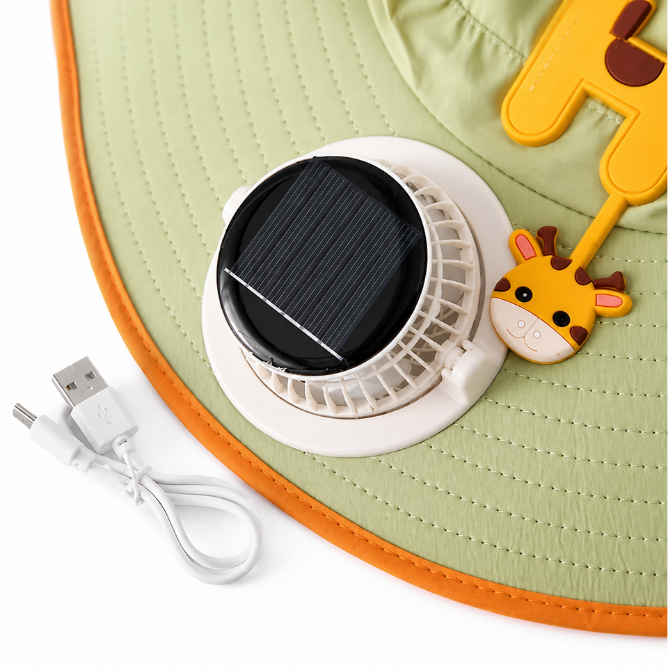 HappyShade – Sonnenschutz & Kühlung – Sommerhut für Kinder mit Ventilator