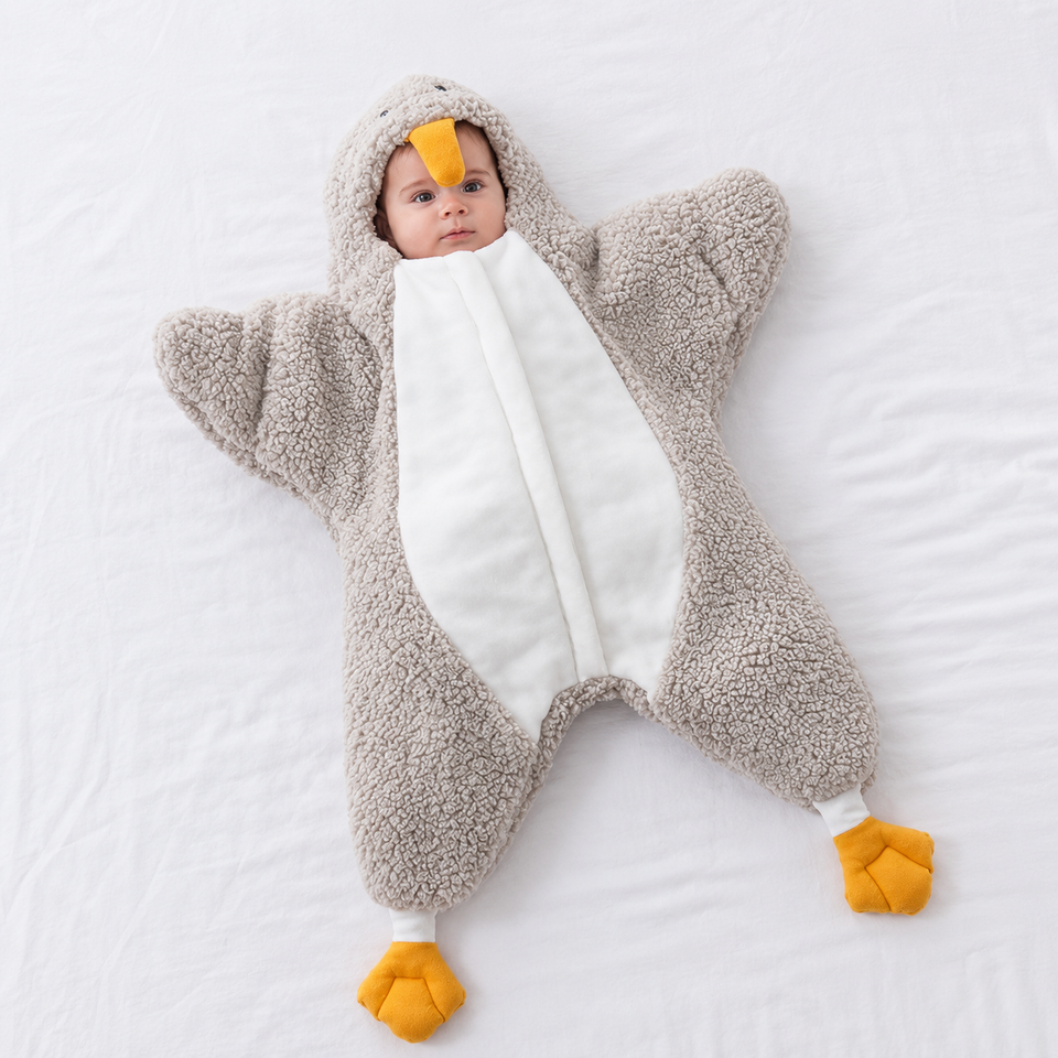 LittlePenguin – Weich & warm – Baby-Pinguin-Strampler-Schlafsack