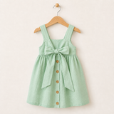 BloomGrace – Niedlich & bequem – Kinderkleid mit Schleife und verstellbaren Trägern