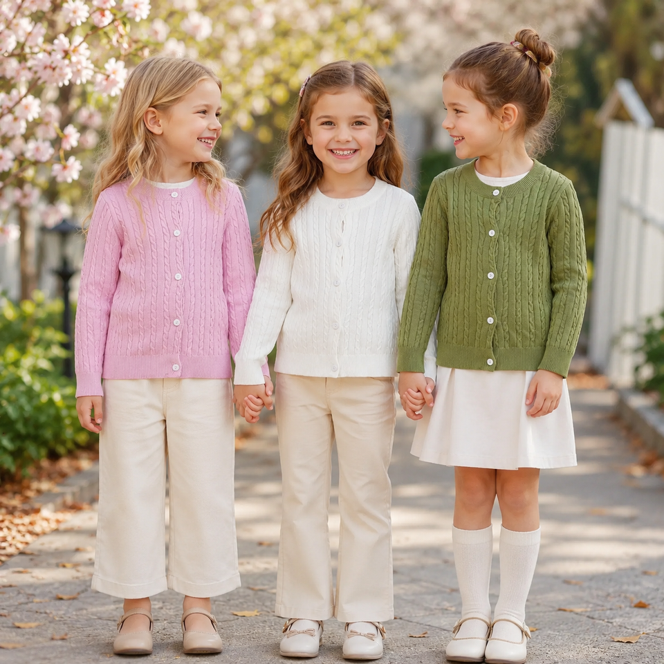 CozyBelle – Elegant & warm – Gestrickte Strickjacke mit Knöpfen