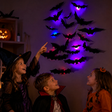 SpookyGlow – Gruselig & stimmungsvoll – LED-Wanddekoration „Halloween-Fledermaus“