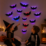 SpookyGlow – Gruselig & stimmungsvoll – LED-Wanddekoration „Halloween-Fledermaus“