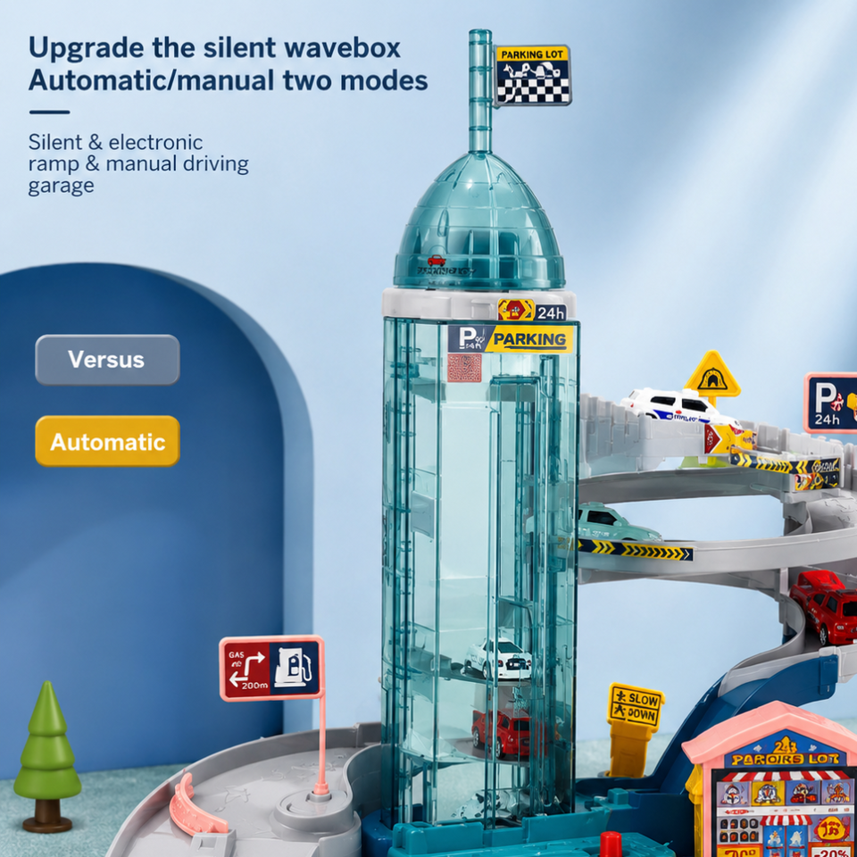 AutoWorld – Lernreich & interaktiv – Elektrisches Parkhaus-Spielset