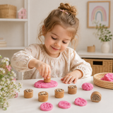 WoodStamp – Montessori & Kreativ – 6 Stück Holz-Knetstempel