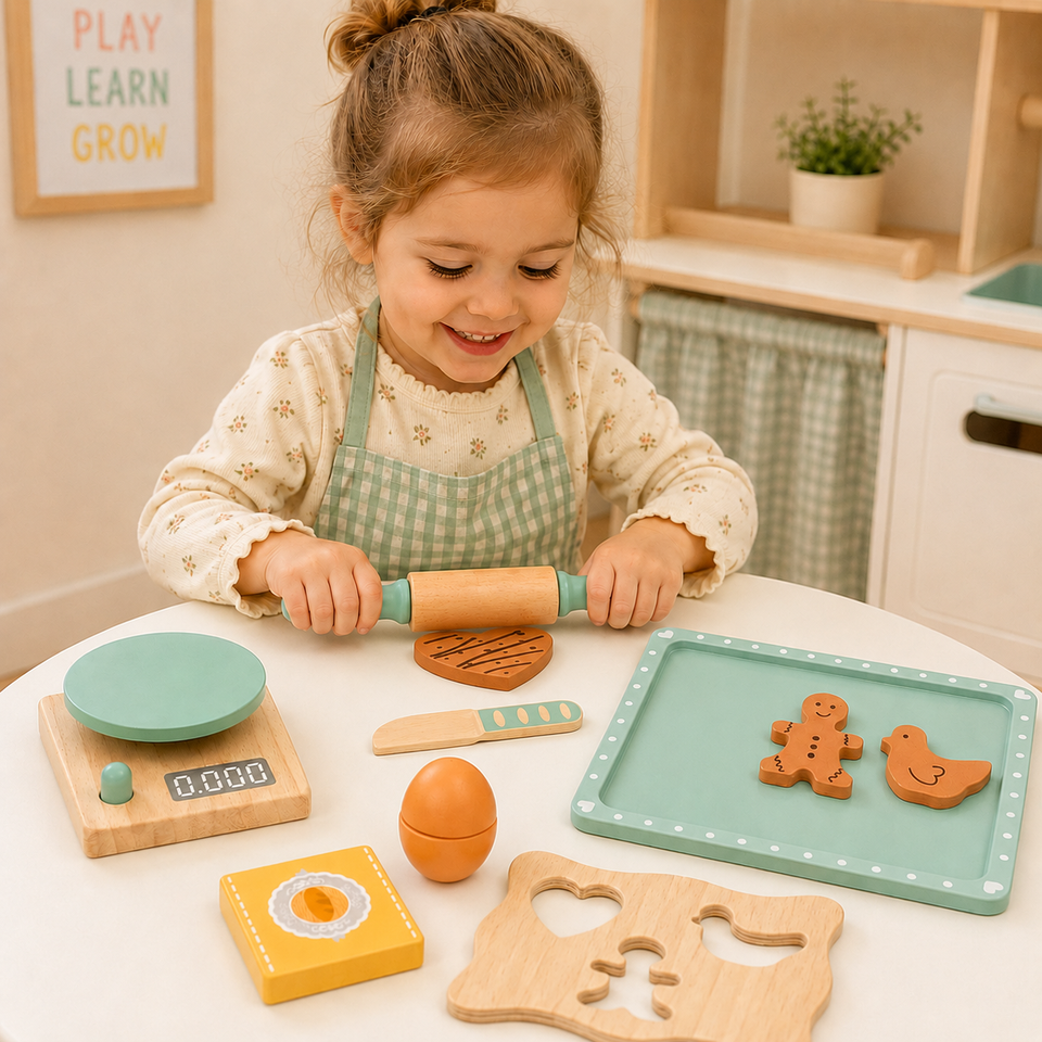 BakeBuddy – Kreativ & Lernfördernd – Holz-Backset als Spielzeug