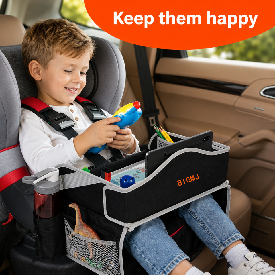 TravelBuddy – Auto & Unverzichtbares – Zusammenklappbares Reisetischchen für Kinder