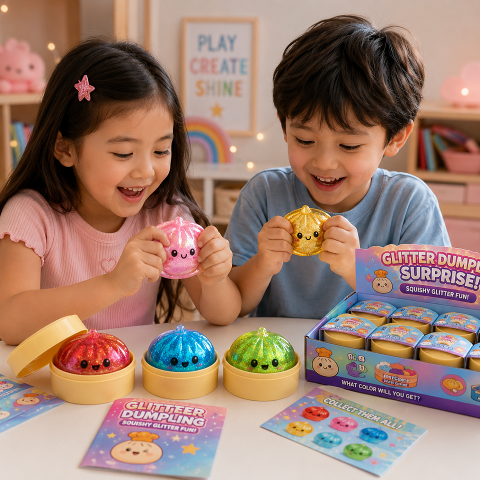 FunSquish –  Farbenfroh & Glitzer-Spaß – Glitzer-Squishy - Knödel