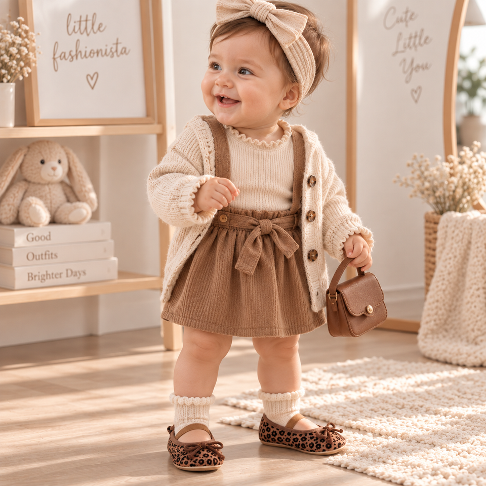 TinyStyle – Niedlich & elegant – Babyschuhe für Mädchen mit Leopardenmuster