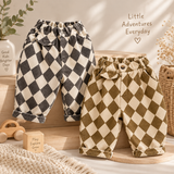 RetroBloom – Bequem & verspielt – Kinderhose mit Argyle-Muster
