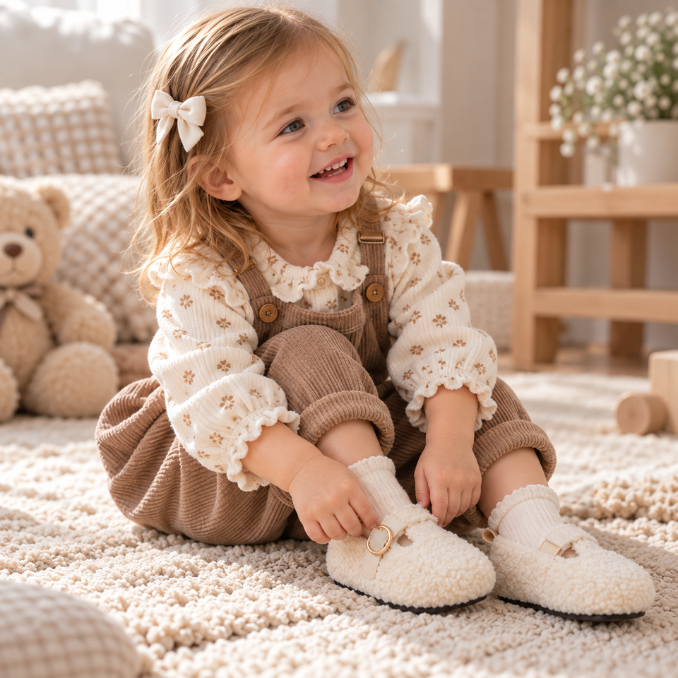 WarmSteps – Bequem & kuschelig – Plüsch-Winterschuhe für Kinder