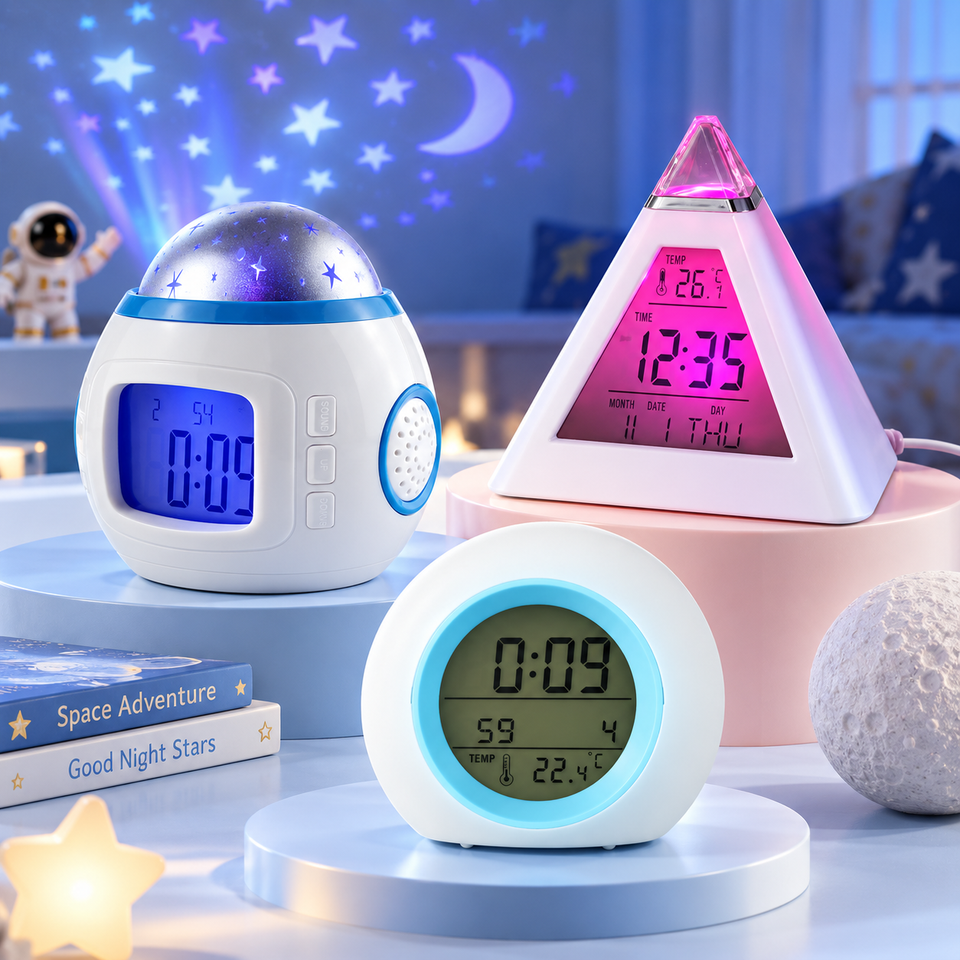 ColorTime – Farbenfroh & multifunktional – Digitaler Kinderwecker mit Nachtlicht