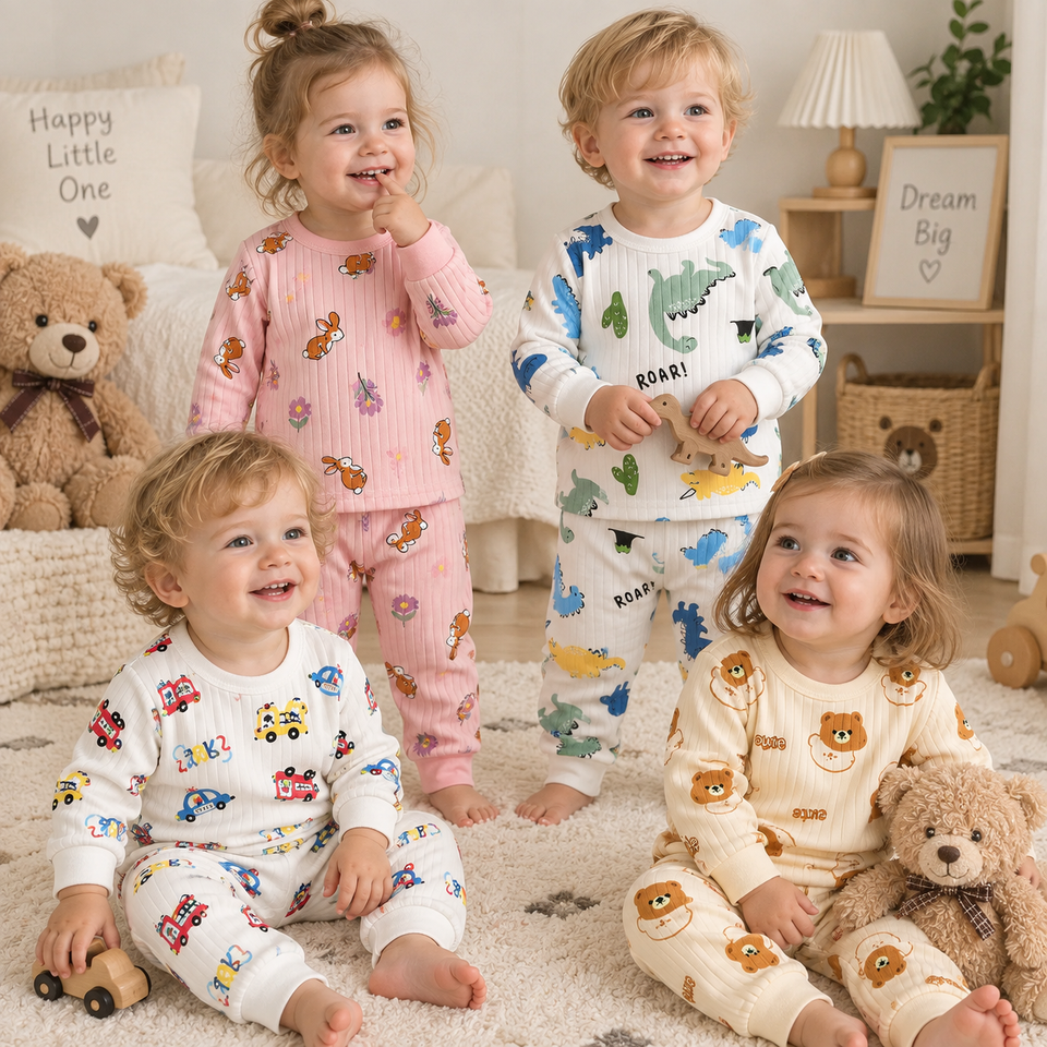 LittleDreamer – Weich & warm – Nachtwäsche-Set aus Baumwolle für Kinder