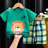 Mini Fashion™ - Løveprint - Sommersæt til drenge
