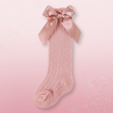 LittleCharm – Zart & stilvoll – Kniestrümpfe für Mädchen mit Schleife