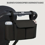 ToddlerOrganizer – Vandafvisende og rummelig – Barnevognsorganizer med flaskeholdere