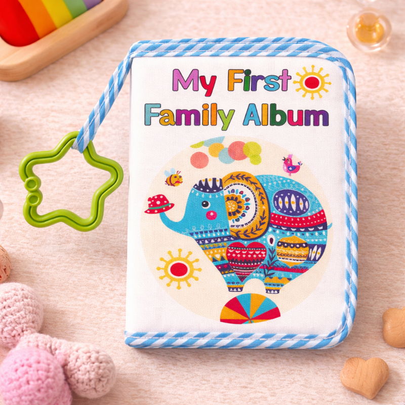 Baby Photo Album – Zart & Erinnerung – Fotobuch aus Stoff
