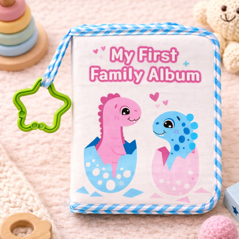 Baby Photo Album – Zart & Erinnerung – Fotobuch aus Stoff