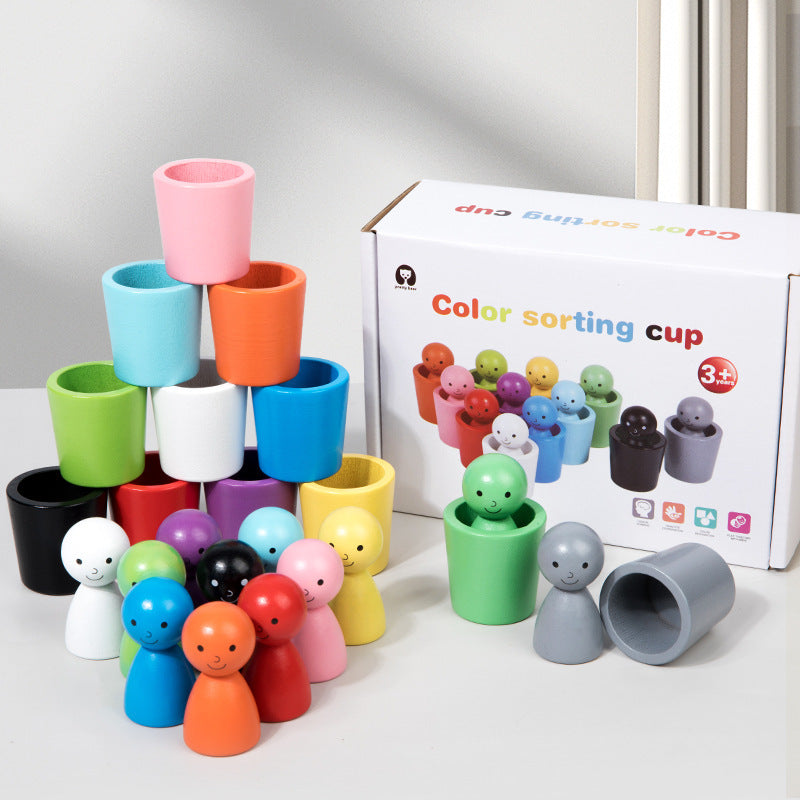 Farvekanal – Læring og opdagelse - Montessori-farvesorteringsspil i træ