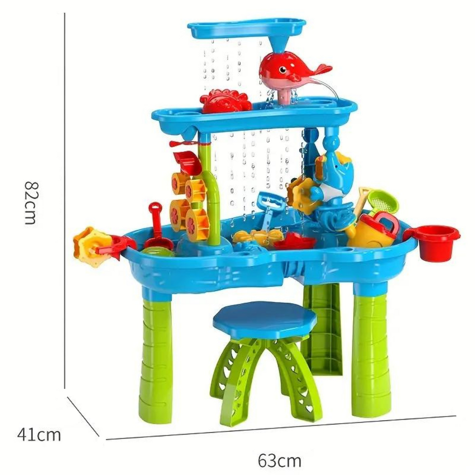 AquaPlay – Sommersjov og opdagelse – Legebord med 3 lag sand og vand