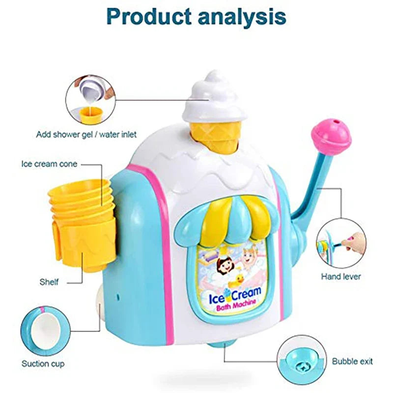 Ice Cream Bath Toy™ - Foam Party - Badelegetøj med sæbepumpe