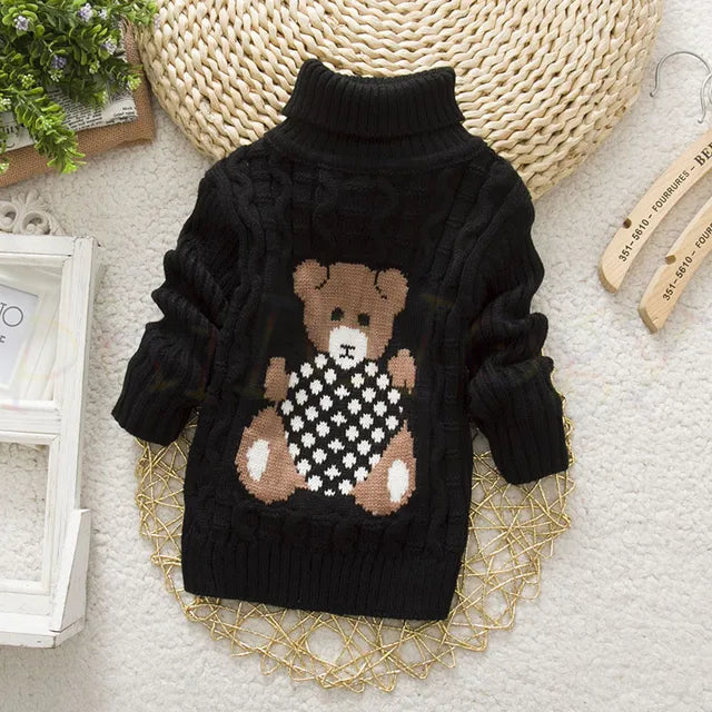 Mini Fashion™ - Bamse Rullekrave Trøje til Børn