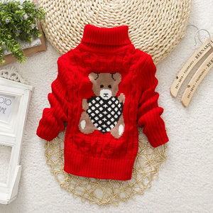 Mini Fashion™ - Teddybär Rollkragenpullover Kinderpullover