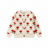 CozyCardi – Weich & warm – Gestrickte Strickjacke mit niedlichen Motiven