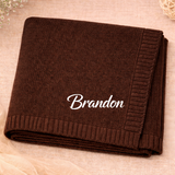 Personalized Baby Blanket – Blødt & unikt – Personligt broderet tæppe i bomuld