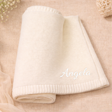 Personalized Baby Blanket – Blødt & unikt – Personligt broderet tæppe i bomuld