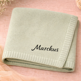 Personalized Baby Blanket – Weich & Einzigartig – Personalisierte, bestickte Baumwolldecke