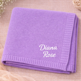 Personalized Baby Blanket – Blødt & unikt – Personligt broderet tæppe i bomuld