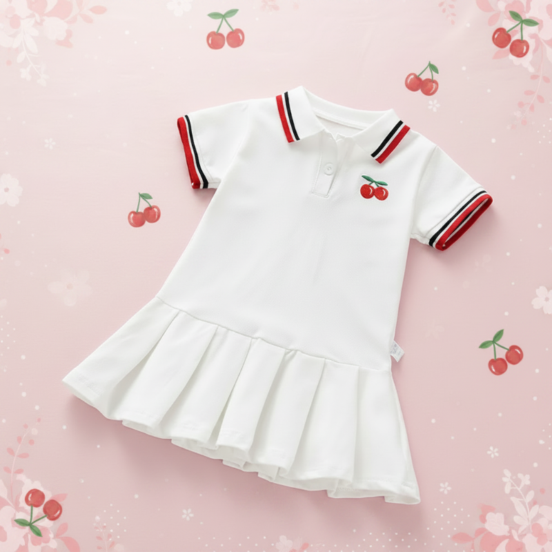 PetitJoy – Bequem & stilvoll – Polokleid mit Kirschmuster