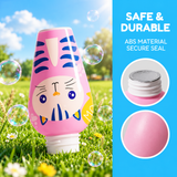 BubblePals – Fröhlich & Verspielt – Auslaufsicherer Mini-Seifenblasen-Spender mit Tiermotiven