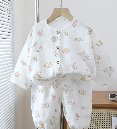 Mini Fashion™ - Luftiges Material - Leinen-Kleid-Set
